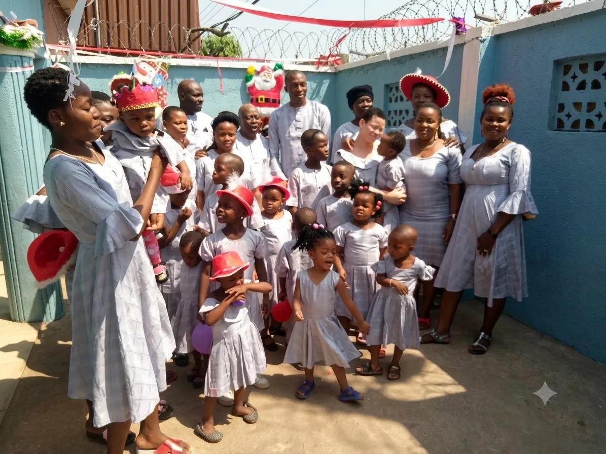 DLT Foundation orphanage outreach with children in matching outfits